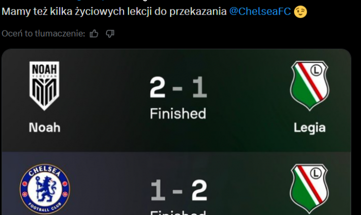 Tak Noah ŻARTUJE sobie po meczu z Legią w LK xD